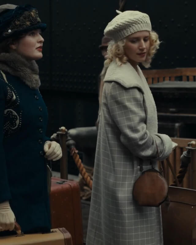 1923 Alexandra Yellowstone Wool Checkered Shearling Coat