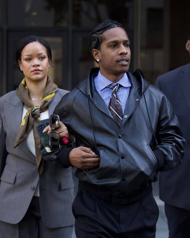 A$AP Rocky Black Leather Jacket