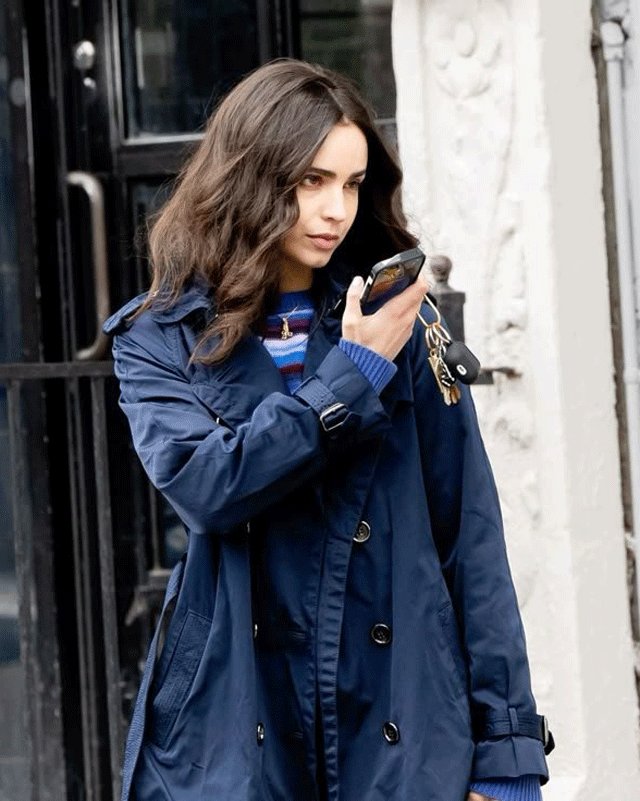 Alex The Life List Blue Cotton Coat