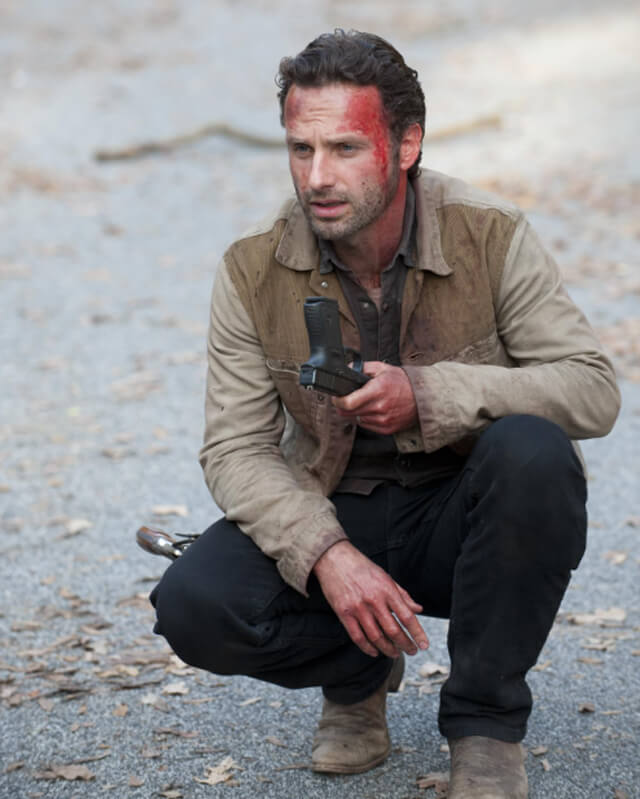 Andrew Lincoln The Walking Dead Brown Jacket