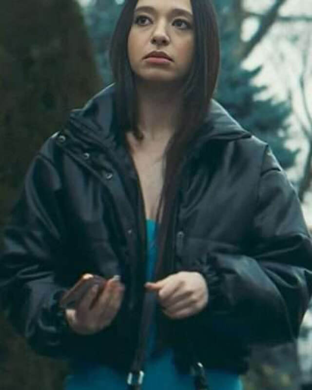 Anora Ani Black Bomber Jacket