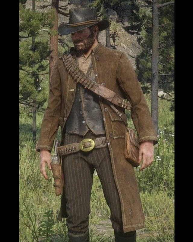 RDR Arthur Morgan Brown Leather Coat