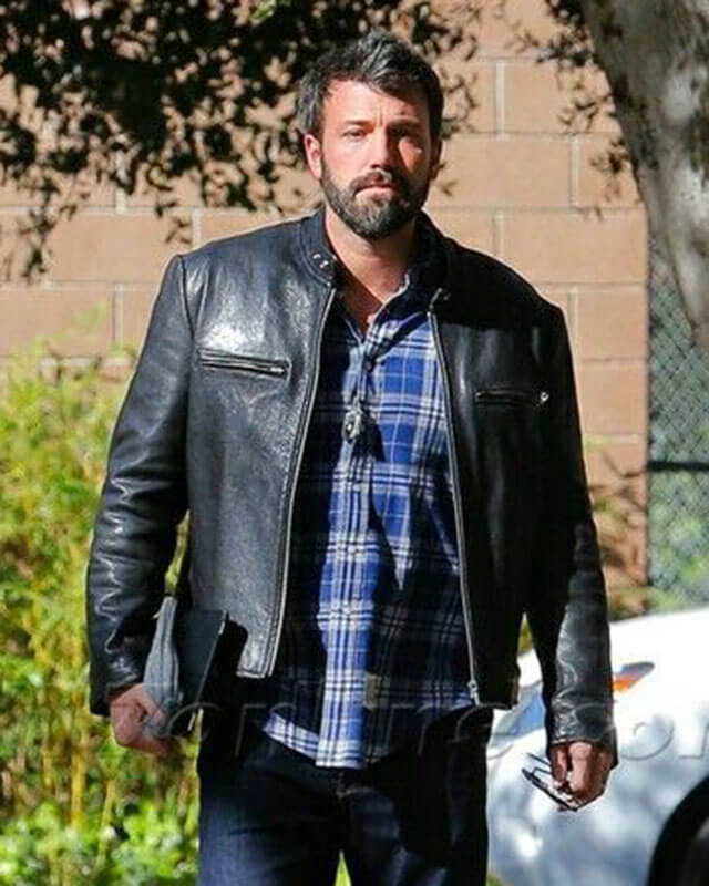 Ben Affleck Fashion Biker Leather Jacket