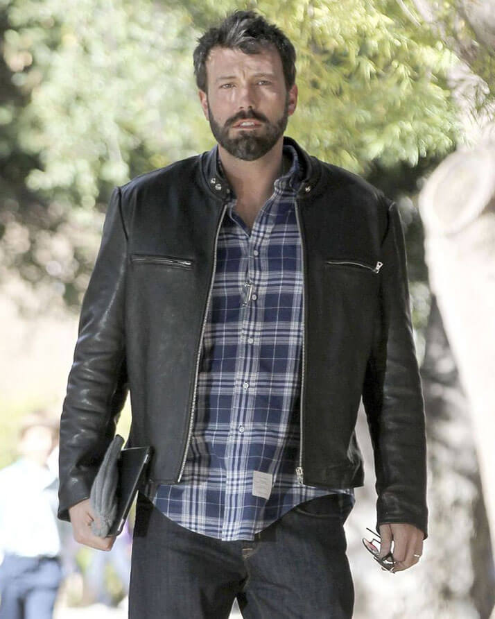 Ben Affleck Black Leather Jacket - Main Image