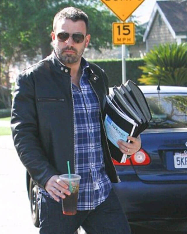 Ben Affleck Leather Jacket Black
