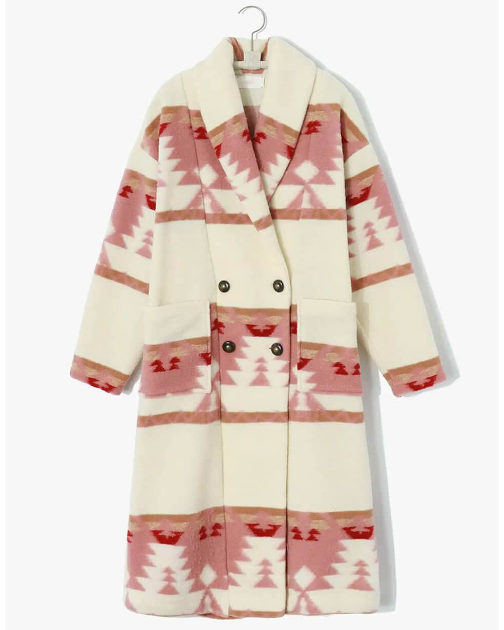 Beth Dutton Wool Pink Coat Yellowstone