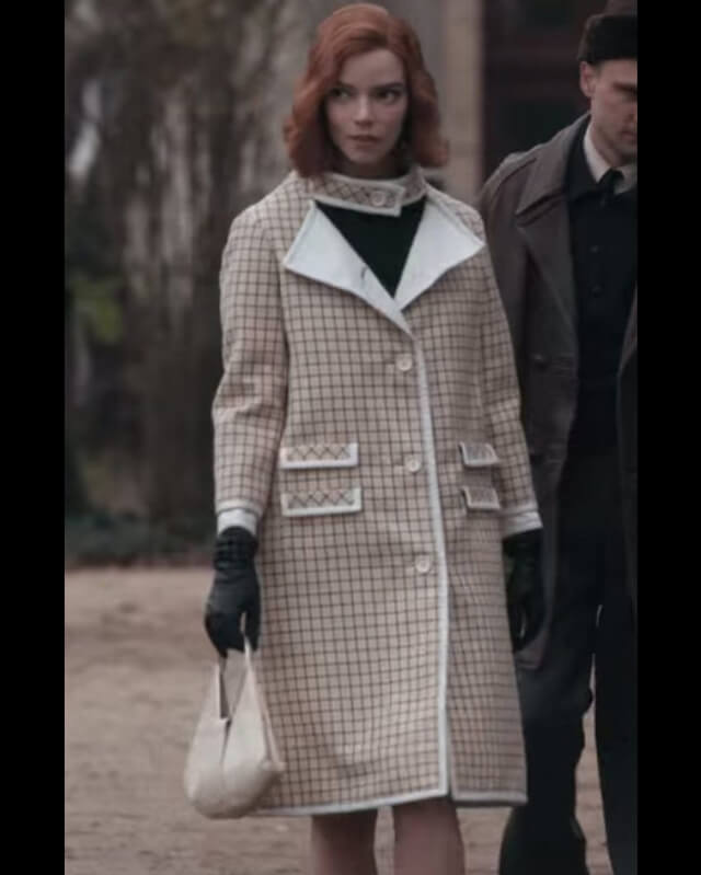 Beth Harmon The Queen's Gambit Checkered Coat