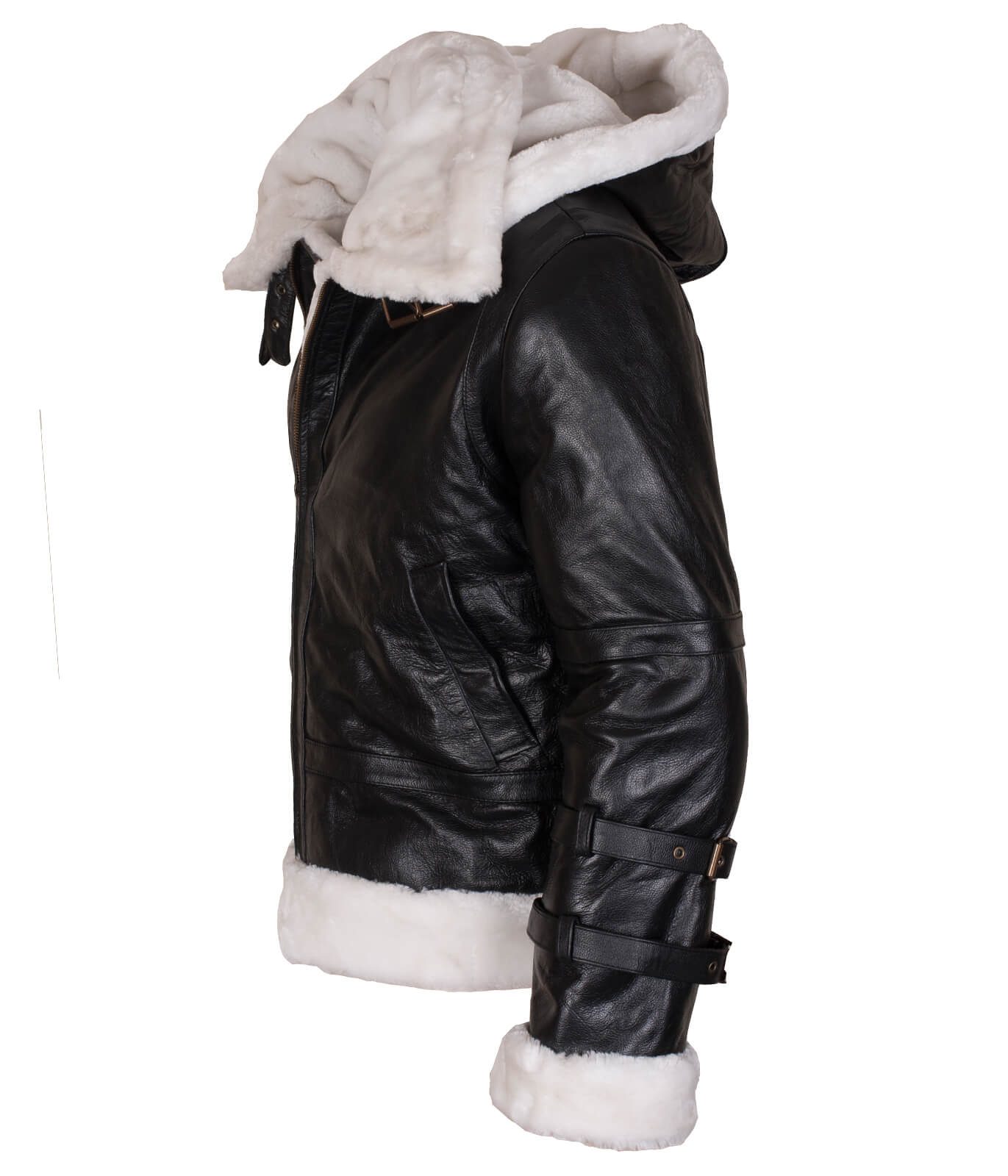Fur Hooded and Collar B3 Bomber Jacket