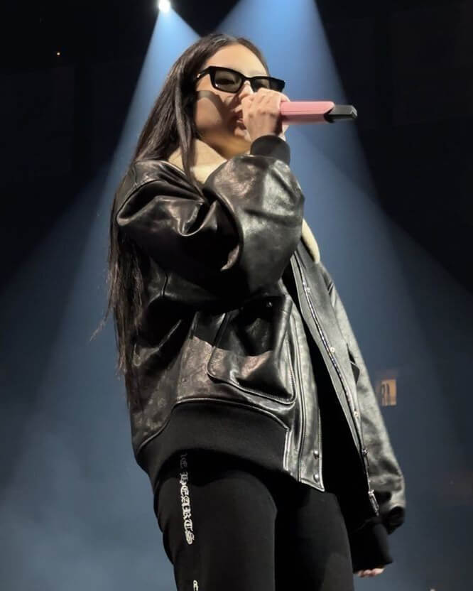 Blackpink Fashion Jennie Kim Fur Collar Leather Jacket
