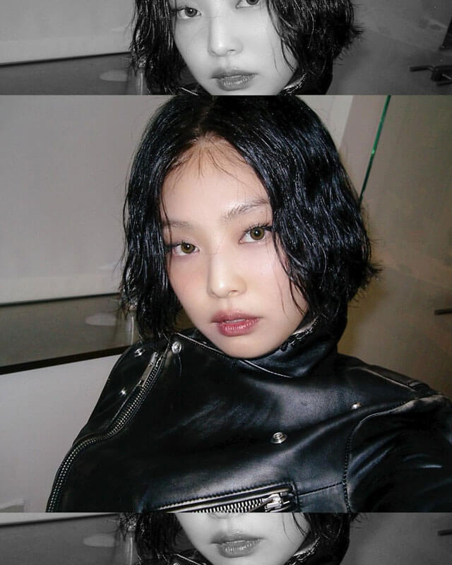 Blackpink Jennie Biker Black Leather Jacket