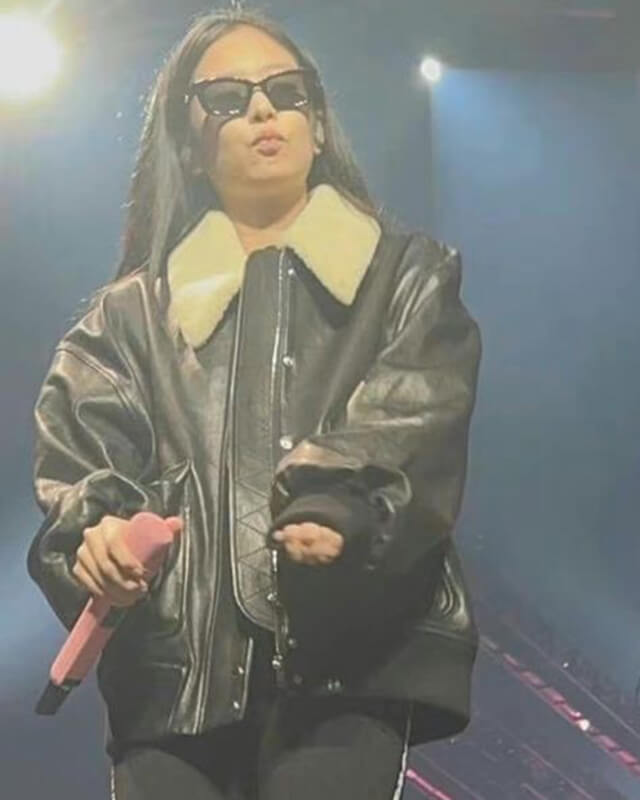 Blackpink Jennie Kim Oversized Leather Jacket