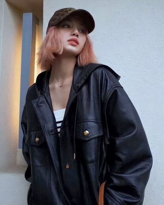 Blackpink Lisa Oversized Black Jacket