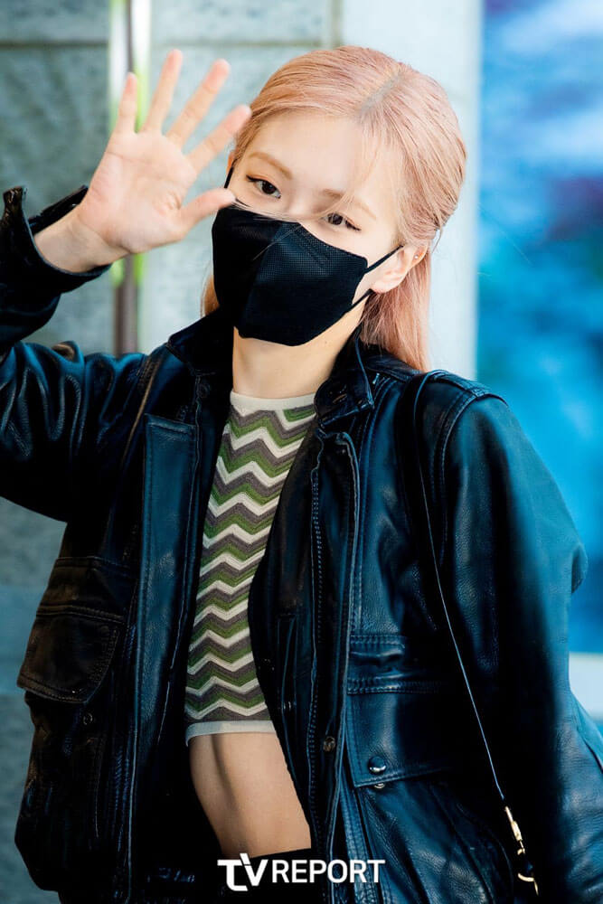 Blackpink Rose Black Leather Jacket