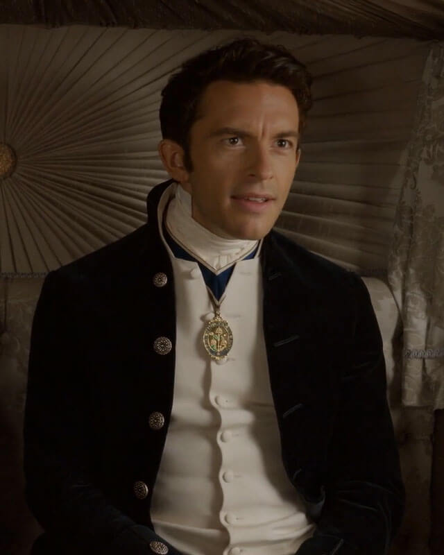 Bridgerton Season 3 Andrew Black Velvet Coat