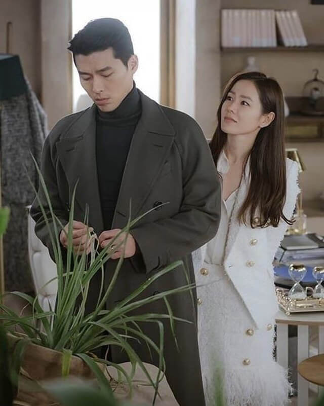 CLOY Hyun Bin Gray Long Wool Coat