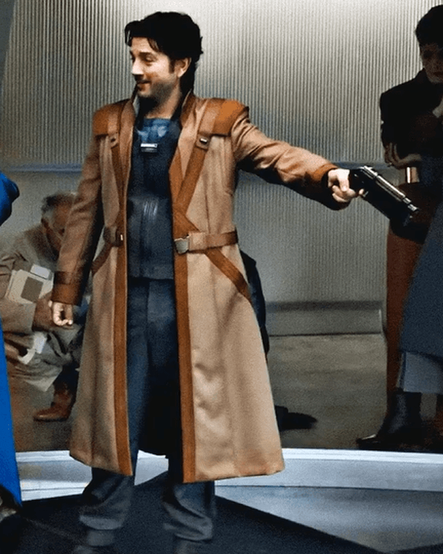 Cassian Andor Brown Suede Long Coat