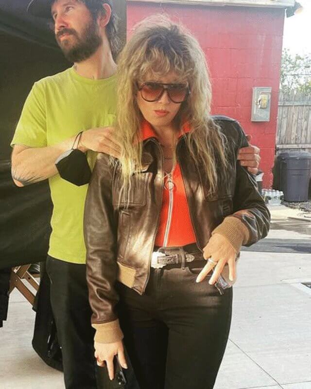 Charlie Cale Poker Face Bomber Leather Jacket