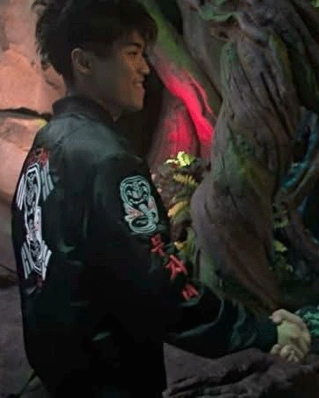 Cobra Kai Bomber Black Leather Jacket S06