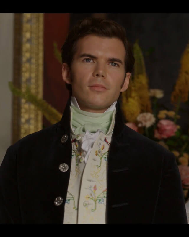 Colin Bridgerton S03 Black Velvet Coat