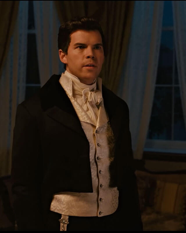 Colin Bridgerton S03 Velvet Collar Black Tailcoat