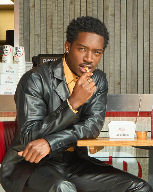 Damson Idris Chicken Shop Date Leather Coat