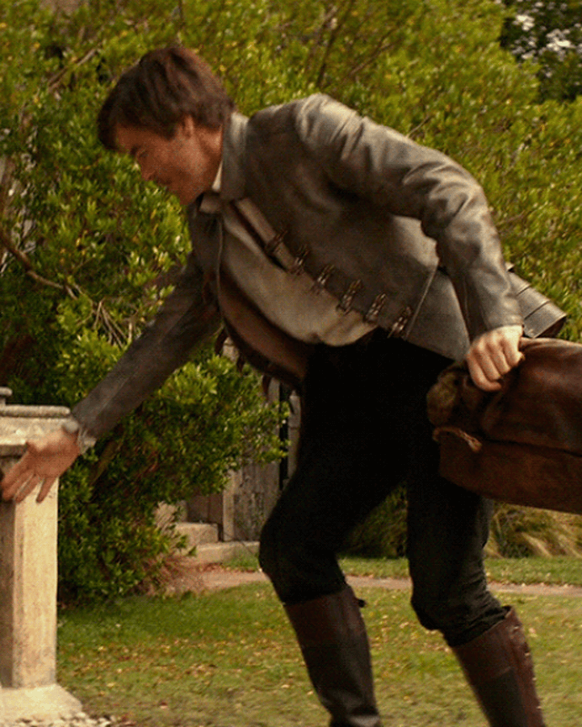 Edgin Darvis D And D Gray Leather Coat