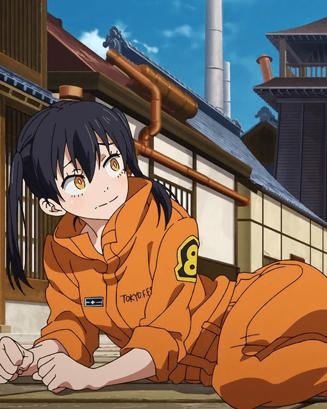 Enen No Shouboutai Maki Oze Orange Jacket