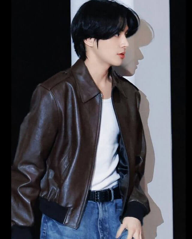 Enhypen Jay Bomber Real Leather Jacket