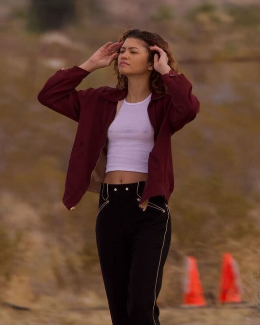 Euphoria S03 Zendaya Rue Red Jacket