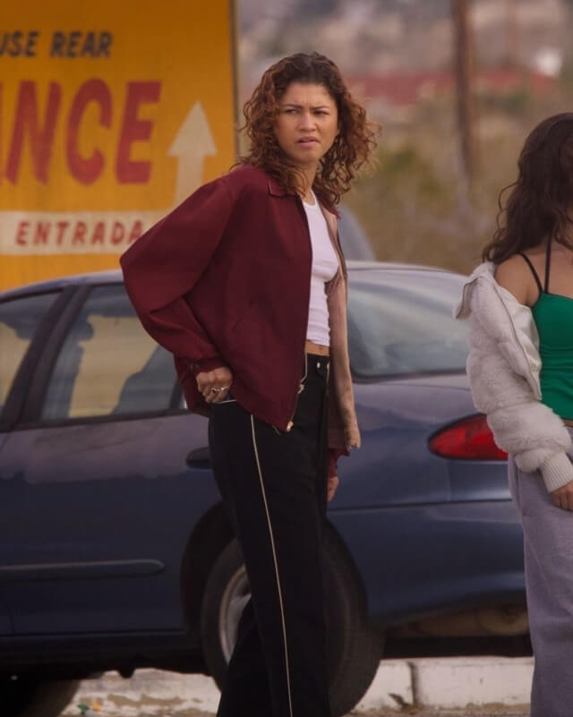 Euphoria Zendaya Rue Red Jacket S03