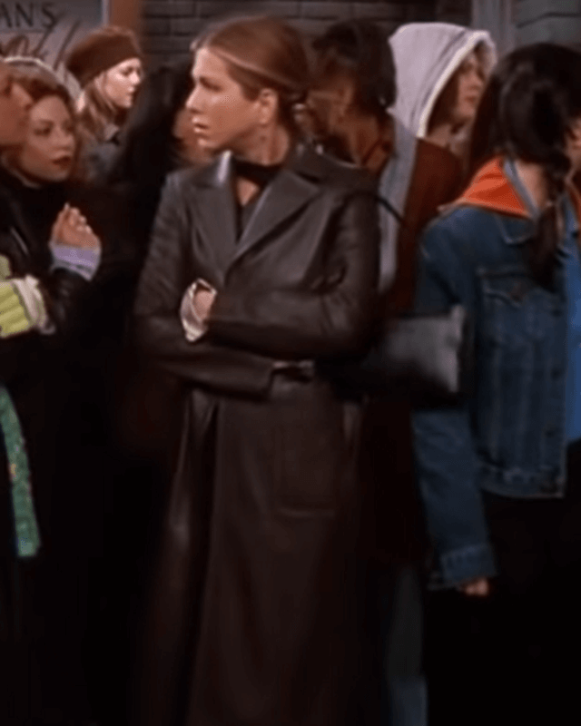 Friends Season 7 Rachel Green Long Leather Coat