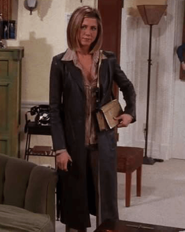 Friends Rachel Green Brown Long Trench Coat