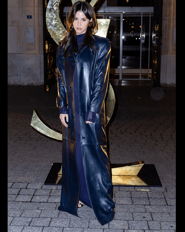 Gracie Abrams Blue Long Coat