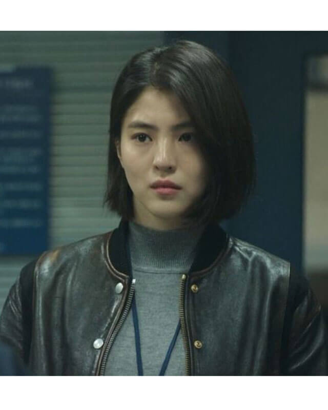 Han Sohee My Name Black Bomber Jacket