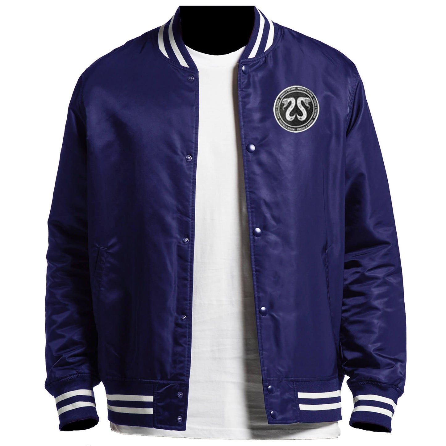 House X Techno Blue Bomber Jacket