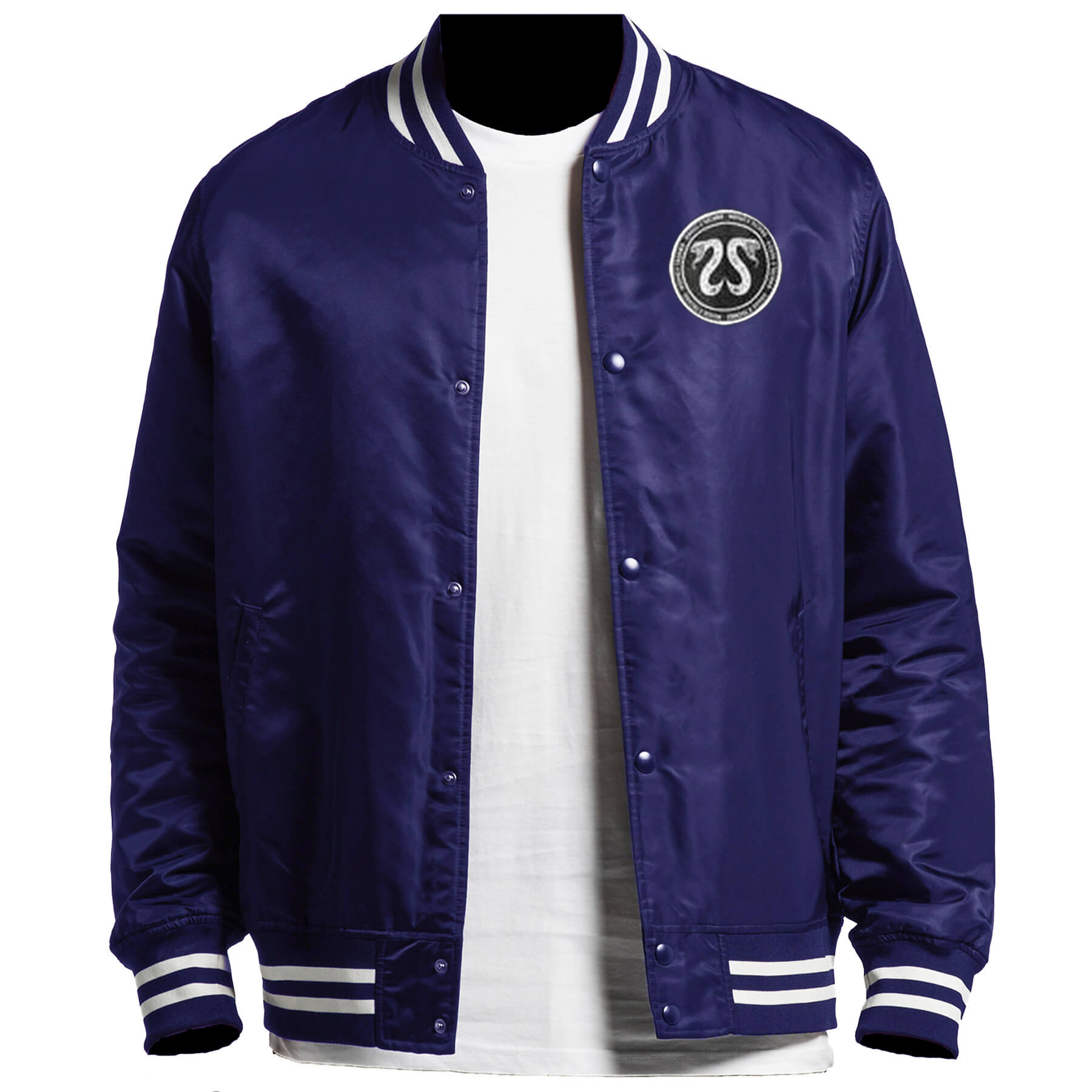 House X Techno Blue Bomber Jacket