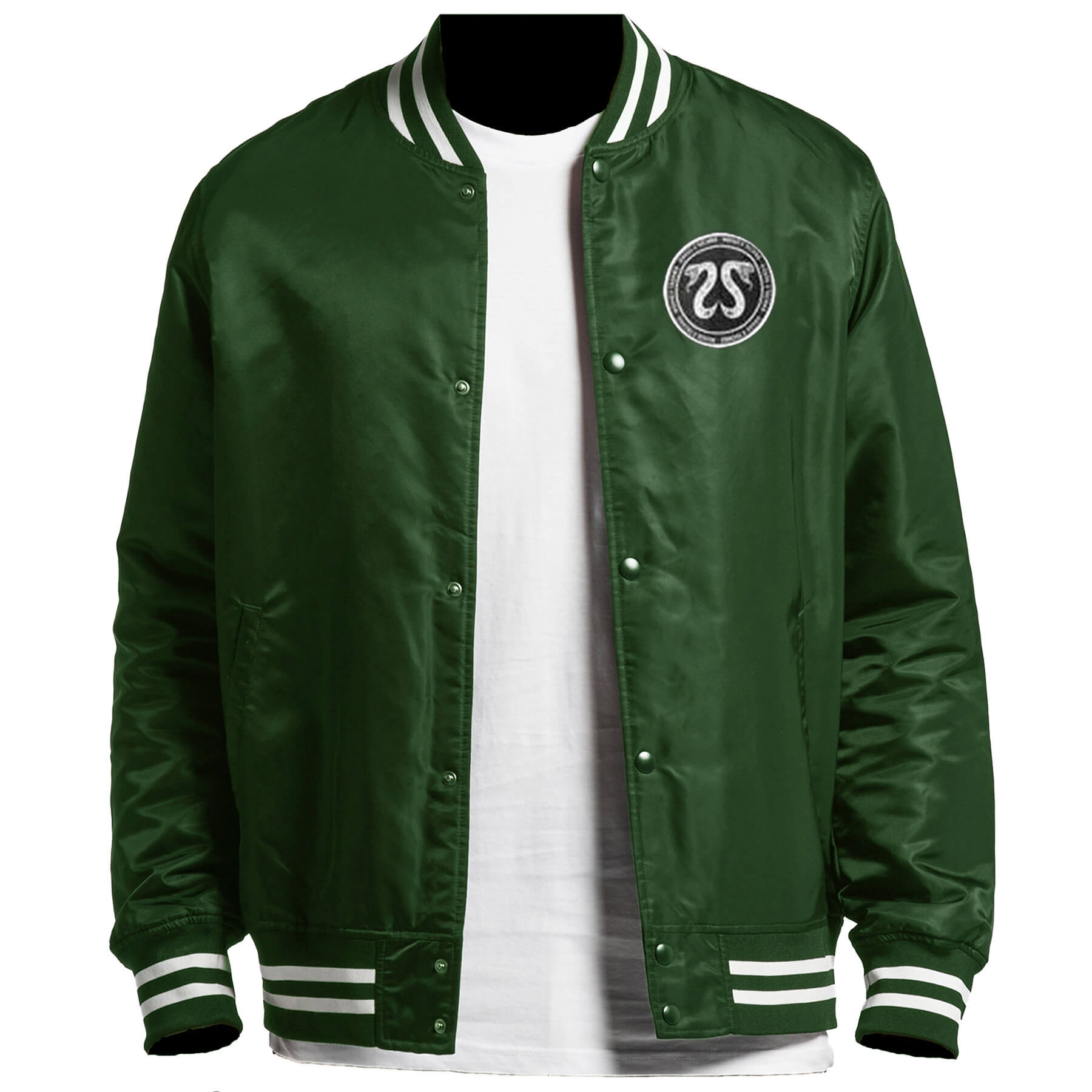 House X Techno Green Bomber Jacket