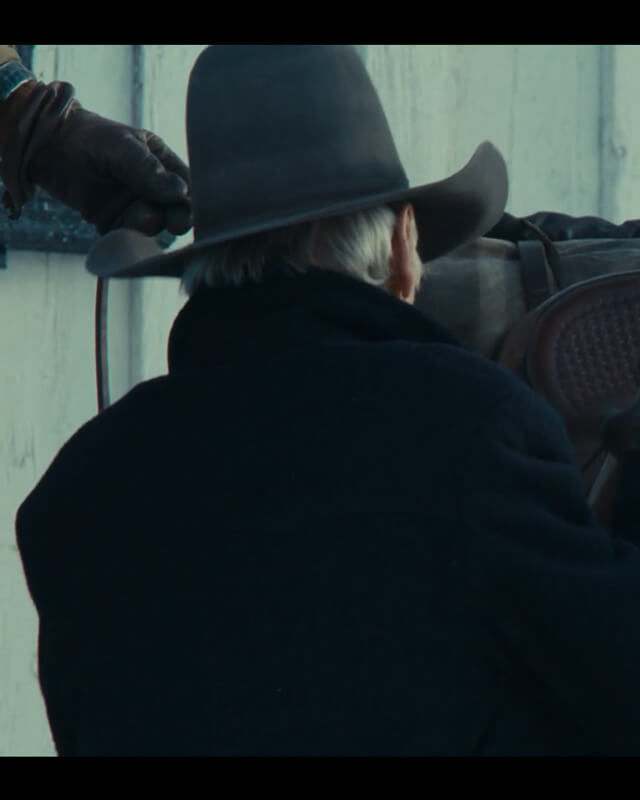 Jacob Dutton 1923 Harrison Ford Black Wool Coat