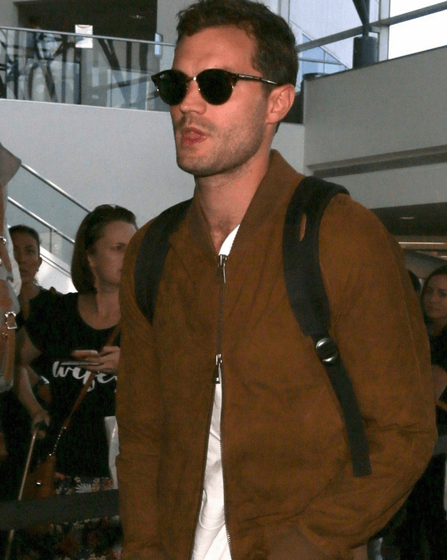 Jamie Dornan Brown Bomber Jacket