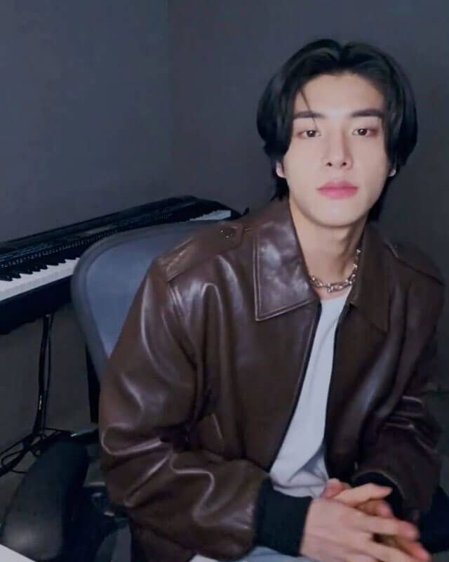 Jay Enhypen Bomber Leather Jacket