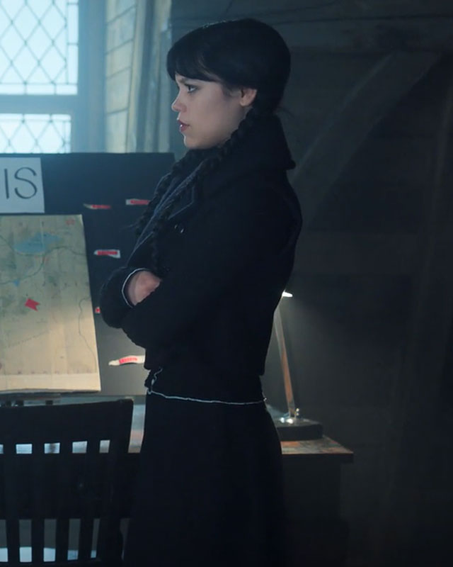 Jenna Ortega Wednesday Black Vest