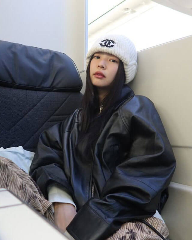 Jennie Kim BP Black Leather Jacket