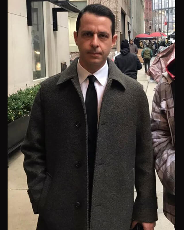 Jeremy Strong Succession Gray Coat