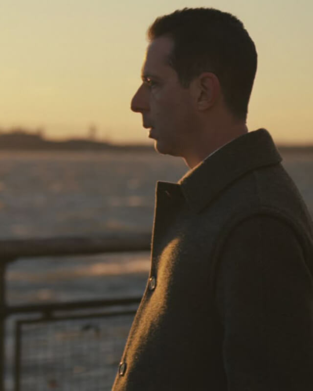 Jeremy Strong Succession Gray Wool Coat