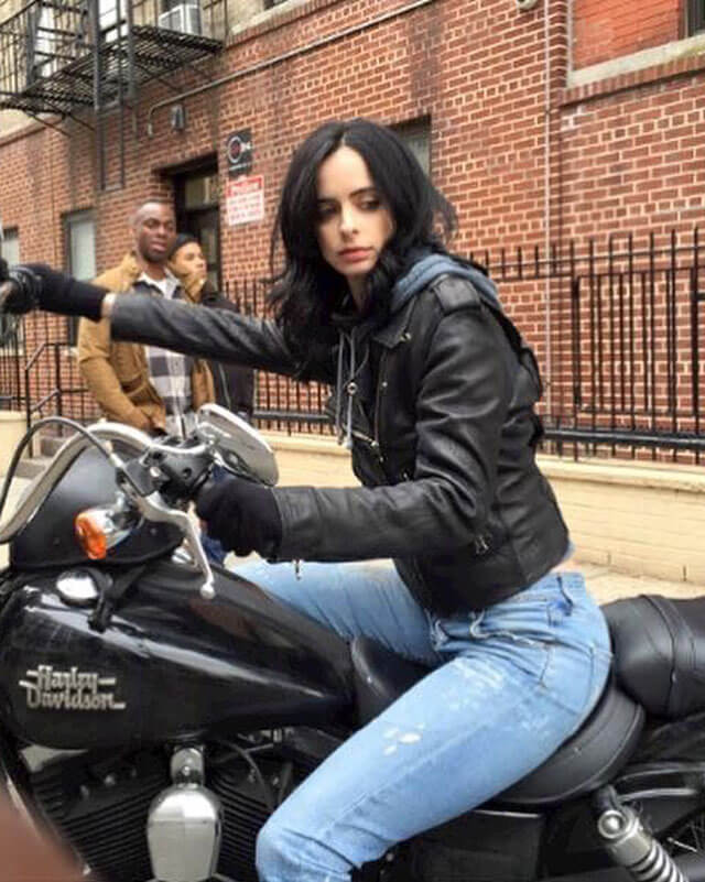 Jessica Jones Black Biker Leather Jacket
