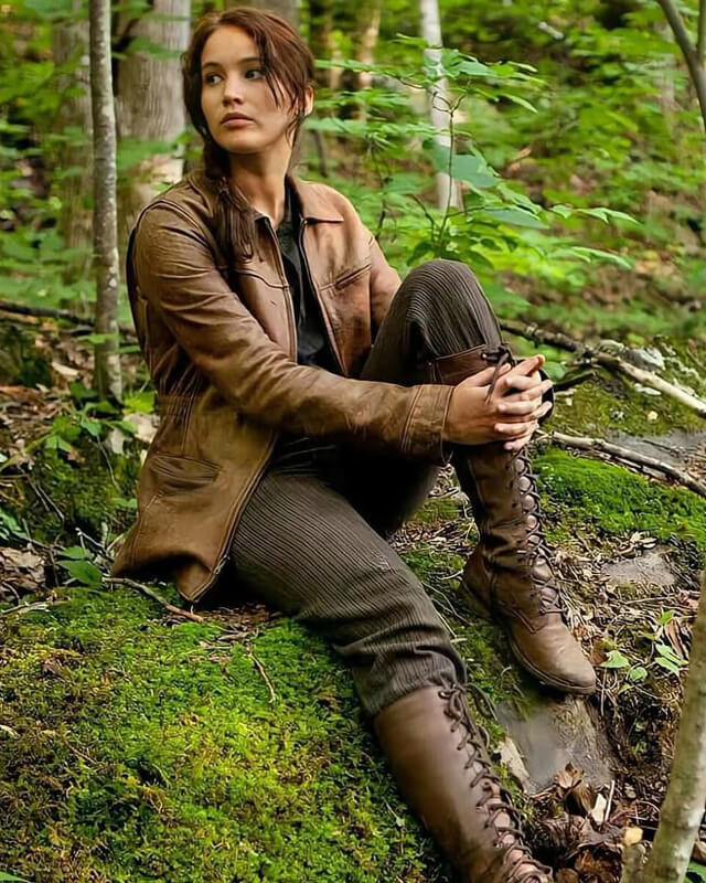 Katniss Everdeen The Hunger Games Brown Jacket