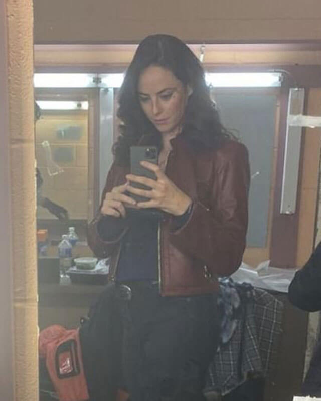 Kaya Scodelario Claire Redfield Resident Evil Red Jacket