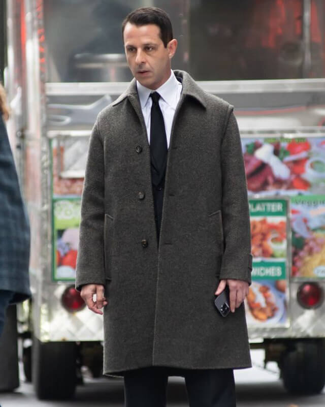 Kendall Roy Succession Gray Coat