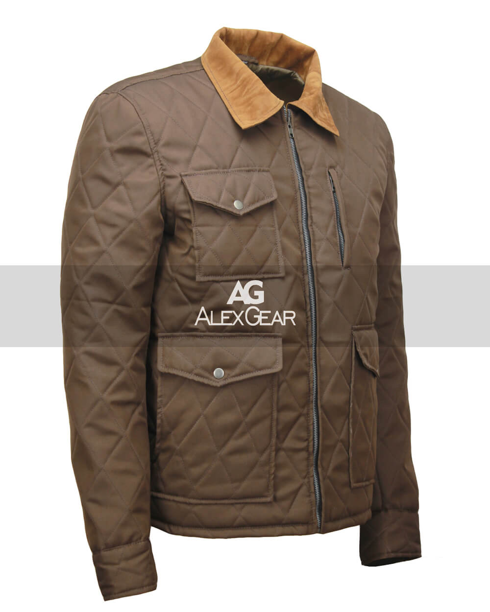 Kevin Costner Cosplay Yellowstone Brown Quilted Jacket