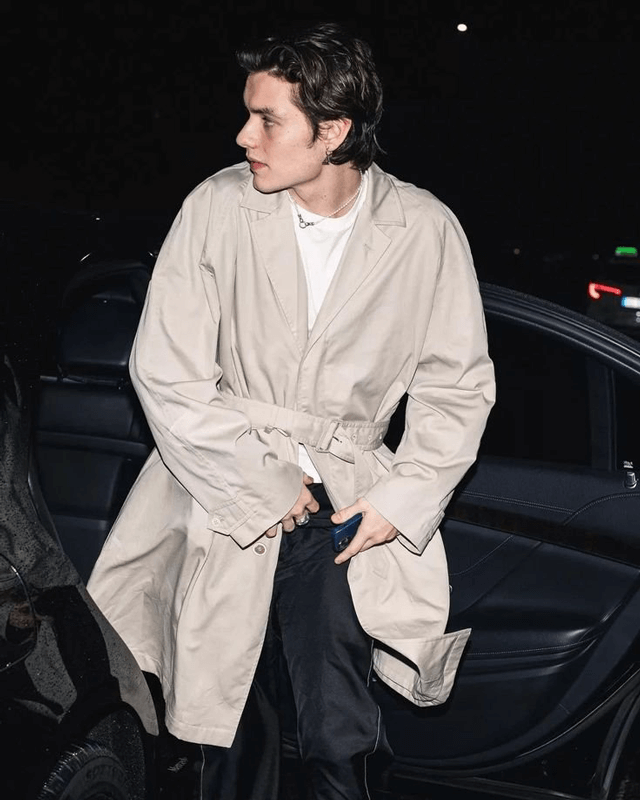 Louis Partridge Milan White Coat